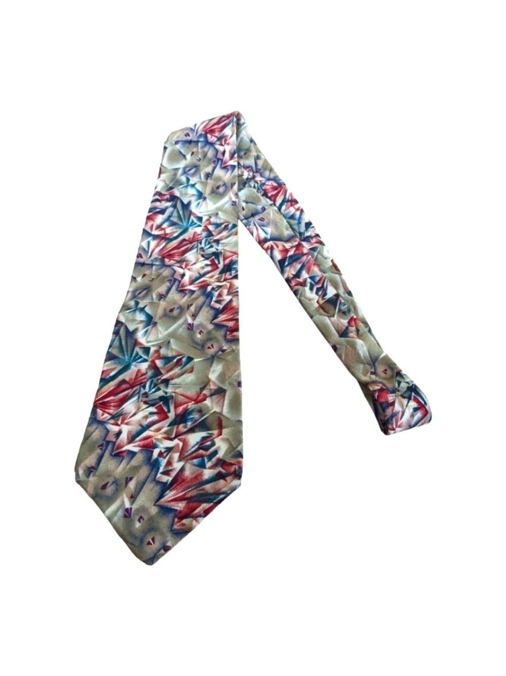 JERRY Garcia 90's silk necktie Facets design